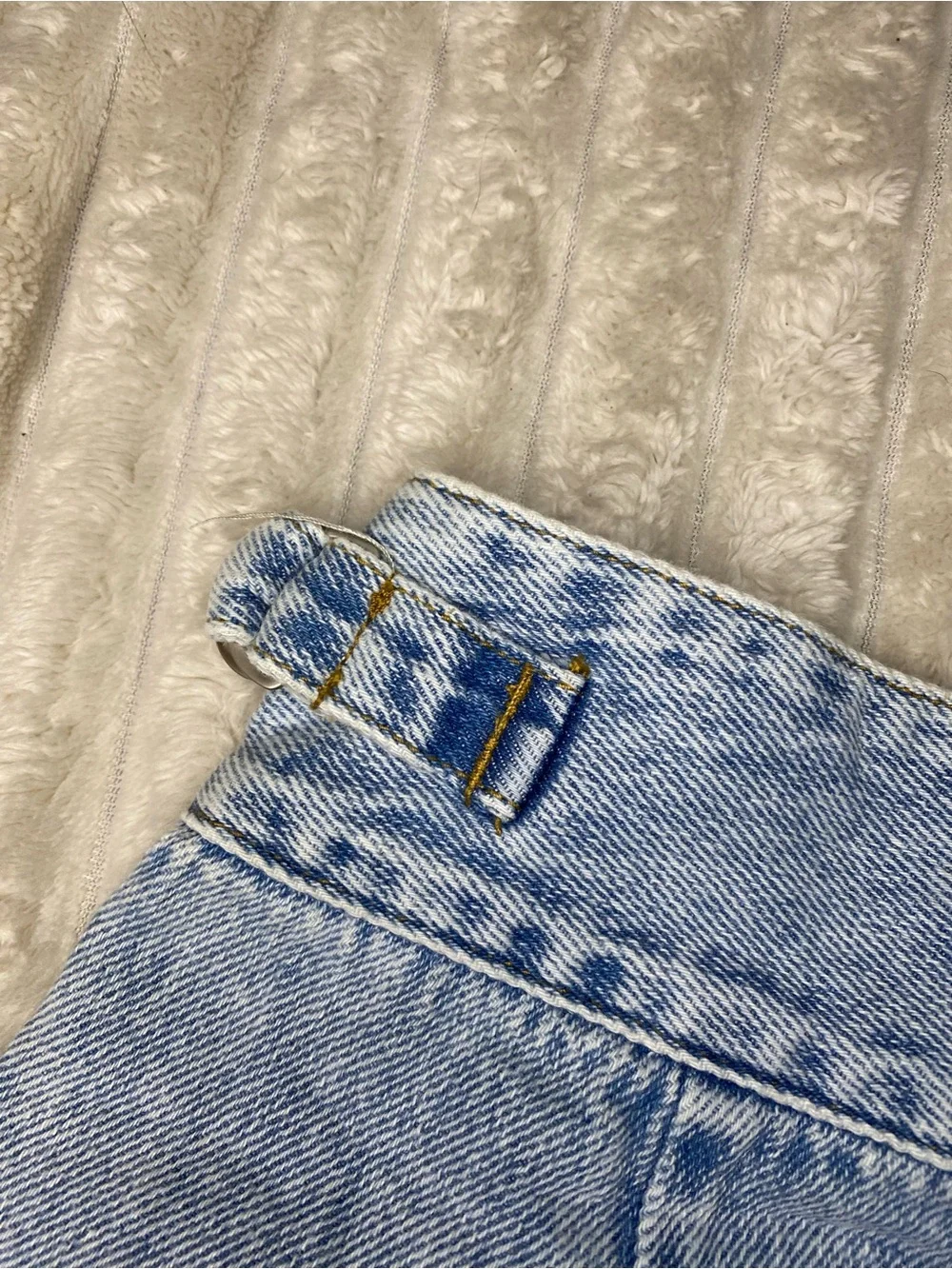 Signature8 Light Blue Denim Cargo Jeans With Adjustable Waist Size S 25